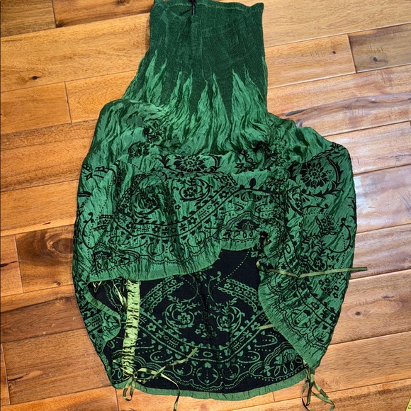 Lapis Full Skirt Textured Fabric - Picture 4 of 9